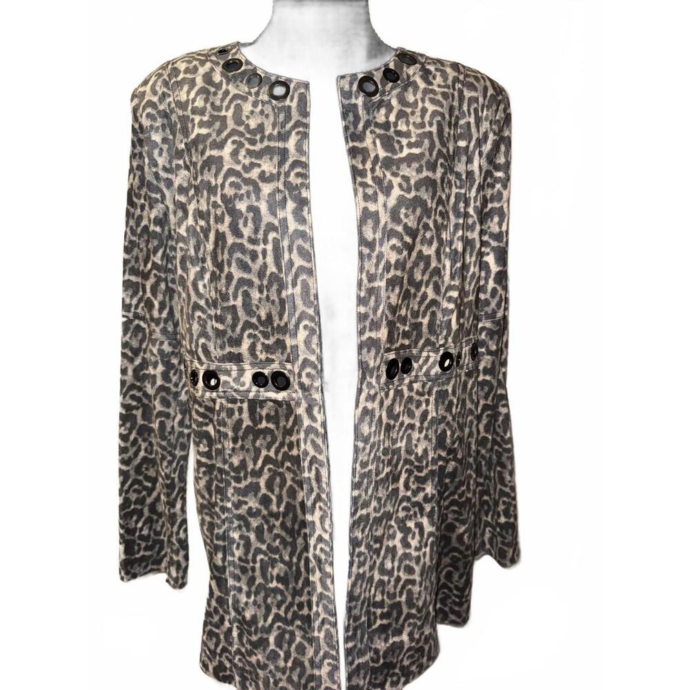Lena Gabrielle. Leopard Print Jacket - Size 12